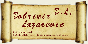 Dobrimir Lazarević vizit kartica